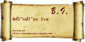 Bánász Iza névjegykártya